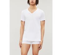 Hanro Mens Hanro Cotton Superior Cotton-Blend T-Shirt White 2XL