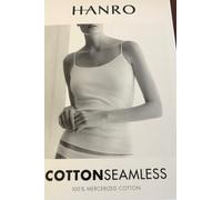 Hanro new strappy vest 100% white cotton top Restocked due to popular demand