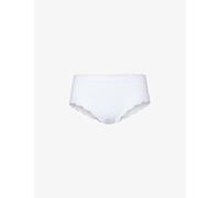 Hanro Womens Hanro Mid-Rise Lace-Trim Stretch-Cotton Briefs White S
