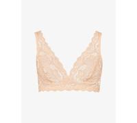 Hanro Womens Hanro Moments Soft-Cup Stretch-Lace Bra Beige 36B