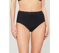 Hanro Womens Hanro Seamless Maxi High-Rise Cotton-Jersey Briefs Black XS