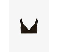 Hanro Womens Hanro Sensation Soft Cup Stretch-Cotton Bra 0019 Black 32DD