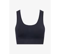 Hanro Womens Hanro Touch Feeling Padded Crop Stretch-Woven Top Black L