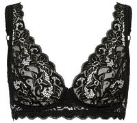 Hanro Womens Moments Lace Soft Cup Bra - Black