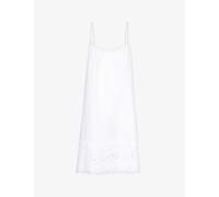 Hanro Womens White Clara Logo-embroidered Cotton Pyjama Dress S