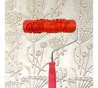 Hanroy 7'' Patterned Paint Roller for Wall Decoration Classic Brick Embossing Texture Rubber Roller Decorative Household DIY Paint Art Tool for Wall Decoration(EG346T)