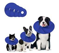 HanryDong Extra Lightweight Dog Recovery Collar, Cat Breathable Mesh Donut Elizabethan Cone, Alternative After Surgery, Blue Quicker Healing Adjustable E-Collar, Anti-Bite/Lick Cone Pet