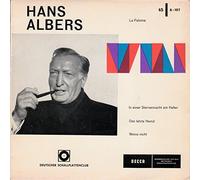 Hans Albers - Albers, Hans / La Paloma / In einer Sternennacht am Hafen / Das letzte Hemd / Weine nicht / Bildhülle / DECCA # BD 8012-P / Deutsche Pressung / 7 Zoll Vinyl Single-Schallplatte SP / Sonderauflage für den Deutschen Schallplattenclub /