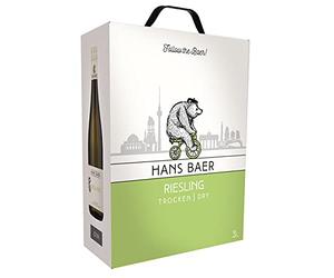Hans baer - Riesling - German dry white wine - Rheinhessen, Germany, Bag in Box (1 x 3 L)