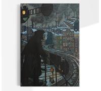 Hans Baluschek City of Workers | Working-Class City Painting, Vintage Industrial Revolution Print, Fine Wall Art Poster Artwork Picture