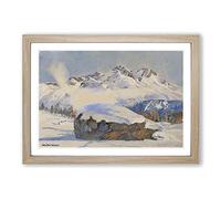 Hans Beat Wieland Swiss Landscape Vol.2 Framed Print | A2 Oak Framed Wall Art | Ready to Hang | Modern Nature Picture | Living Room Bedroom Lounge Office