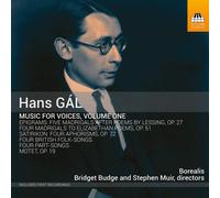 Hans Gál : Hans Gál: Music for Voices - Volume 1 CD (2020) NEW Great Value