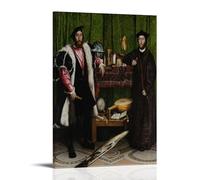 Hans Holbein Der Jungere Artwork - The Ambassadors Decorative Painting Canvas Wall Art Living Rooms Bedroom 08x12inch(20x30cm)
