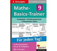 Hans-J. Schmidt Mathe-Basics-Trainer 9. Schuljahr: Grundlagentrainin (Broschüre)