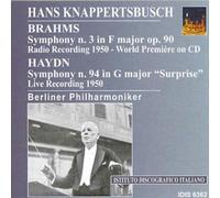Hans Knappertsbusch Berliner - Brahms Symphony No. 3 In F Maj