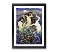 Hans Thoma The Shell Of Venus Classic Painting Framed Print | A3 Black Framed Wall Art | Ready to Hang | Classic Historical Picture | Living Room Bedroom Lounge Office