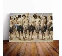 Hans Thoma Women in Bird Bodies Canvas Print | Gallery Wrapped 30mm Frame Wall Art | 24x16 inches | Ready to Hang | Modern Animals Picture | Living Room Bedroom Lounge Office