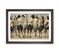 Hans Thoma Women in Bird Bodies Framed Print | A2 Walnut Framed Wall Art | Ready to Hang | Modern Nature Picture | Living Room Bedroom Lounge Office