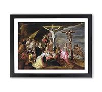 Hans von Aachen The Crucifixion Classic Painting Framed Print | A3 Black Framed Wall Art | Ready to Hang | Classic Historical Picture | Living Room Bedroom Lounge Office