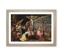 Hans von Aachen The Crucifixion Framed Print | A2 Oak Framed Wall Art | Ready to Hang | Modern Nature Picture | Living Room Bedroom Lounge Office