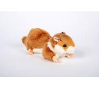 Hansa 3738 Ginger Hamster Crouching Realistic Plush Toy