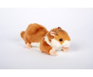 Hansa 3738 Ginger Hamster Crouching Realistic Plush Toy