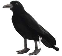 Hansa 6266 Black Crow Realistic Plush Poseable Toy Bird