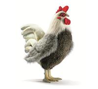 Hansa Bantam Rooster 11" Plush, Brown, L