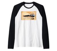 Hansa-Brandenburg D.I Star-Strutter WWI Biplane Diagram Raglan Baseball Tee