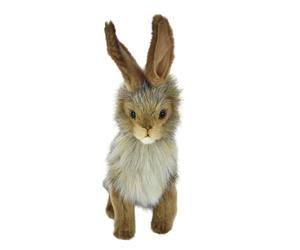 Hansa Jack Rabbit, Hare Plush Soft Toy 28cm Wild Animal Gift, Lincrafts UK 3754