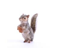 Hansa Life-like Soft Plush Grey Squirrel with Nut