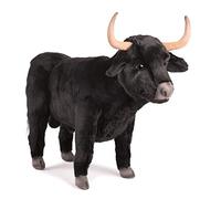 Hansa 4862 Spanish Bull Black Standing Realistic Poseable Plush Toy