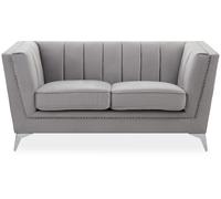 Hansa Two Seat Velvet Sofa Premier Housewares Grey One Size