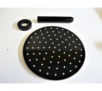 Hansa Viva Shower Head Black, Ceiling Shower, Plate Shower Head, 202Mm, 44270100
