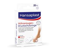 Hansaplast Corn Rings Pack of 20, Corn Plasters for Instant Pain Relief, Skin-Friendly Foot Patches, Protects Against Pressure from Shoes