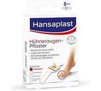 Hansaplast Corns Plasters Pack of 1 (1 x 8 Pieces), Adhesive Plaster for Removing Corns, Pain Relieving Foot Plasters with Secure Hold