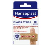 Hansaplast Bandage, Finger Strips 16 Strips, Extra Long, Textile, Elastic, Sterile, One Size, 0.02 grams