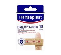 Hansaplast Elastic Finger Strips Plasters (16 Strips), Extra Long Wound Plasters Specially for Wounds on The Fingers, Flexible and Breathable Finger Plasters
