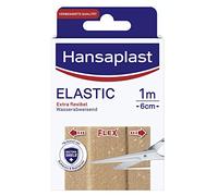 Hansaplast Elastic Plaster (1 m x 6 cm), Cut to Size Wound Plasters for Joints and Moving Body Areas, Flexible Dressing Material with Extra Strong Adhesion