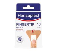 Hansaplast Fingertip Elastic Adhesive Fingertip Dressings, Water Repellent and Extra Flexible Finger Wound Dressings, Blocks 99% of Bacteria, 10 Pack