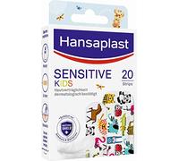 Hansaplast Sensitive Children's Plaster (20 Strips), Wound Plasters with Cute Animal Motifs to Cheer, Painless Remove Plaster Set