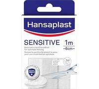 Hansaplast Sensitive Plasters (1 m x 6 cm), Cut to Size and Skin-Friendly Wound Plasters with Bacteria Shield & Secure Adhesion, Painless to Remove Plasters