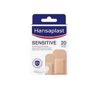 Hansaplast Sensitive Skin Tone Plasters Light (20 Strips), Skin-friendly and Hypoallergenic Wound Plasters with Bacteria Shield and Safe Adhesive, Painless Removing Plasters