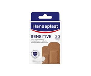 Hansaplast Sensitive Skin Tone Plasters Medium (20 Strips), Skin-Friendly and Hypoallergenic Wound Plasters with Bacteria Shield & Secure Adhesion, Painless to Remove