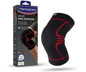 Hansaplast Sport Knee Brace Stabilises and Supports the Joint, Bandage with Patella Inlay Helps Relieve the Patella Size S/M