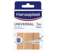Hansaplast Universal Plaster (1 m x 6 cm), Dirt- and Water-Repellent Wound Plasters, Cut to Size Plaster Roll with Strong Adhesion & Bacteria Shield