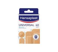 Hansaplast Universal Plasters (40 Strips), Dirt-Repellent and Water-Repellent Wound Plaster Set with Strong Adhesive Power & Bacteria Shield