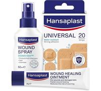 Hansaplast Wound Care Kit Antiseptic Wound Cleaning Spray Healing Ointment & ...
