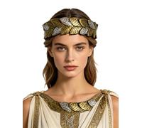 Hansber Forest Elf God Circlet for Men Women Medieval Laurel Headband Roman Emperor Crown Caesar Headpiece Gold Silver One Size