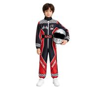 Hansber Kids Racing Jumpsuit Race Car Driver Cosplay Jumpsuit | Racer Uniform,Stage Performance,Motor Racing Outfit,Driving Suit,Race Car Outfit,Halloween Costume,Driving Romper,Quick Dry